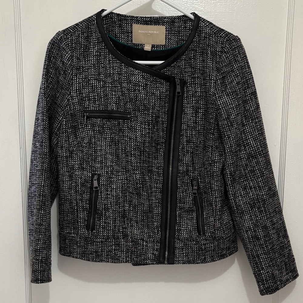 Banana Republic Tweed Jacket Blazer Size 4 Like New